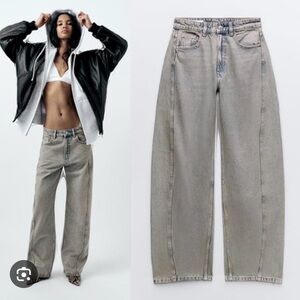 Mid Waist TRF Balloon jeans